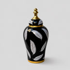 Midnight Feather Vase