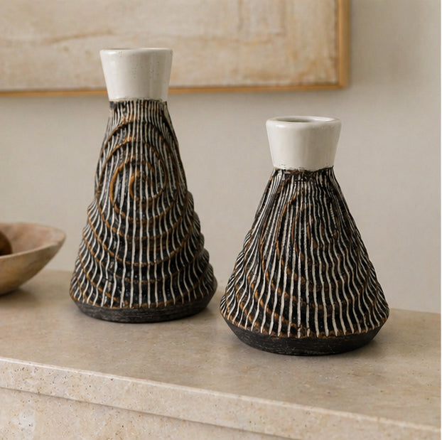 Tribal Ridge Vase (Set/Individual)