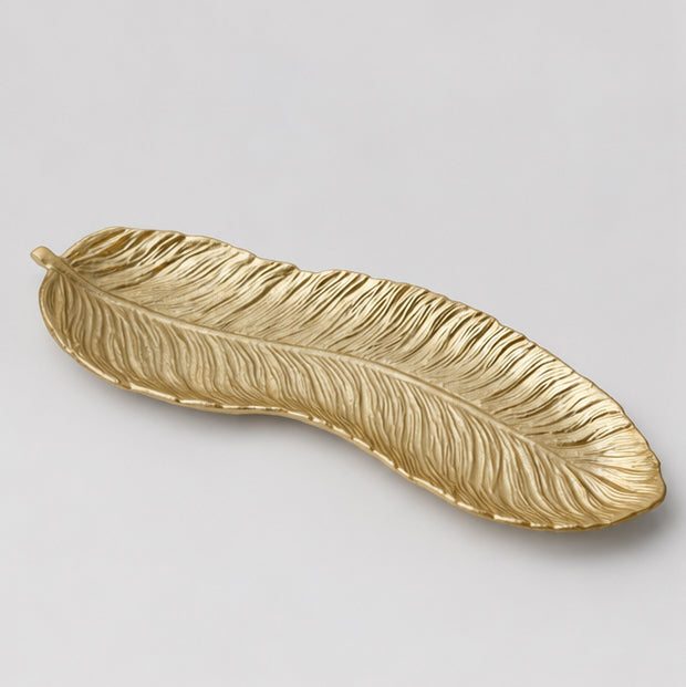 Gilded Feather Tray
