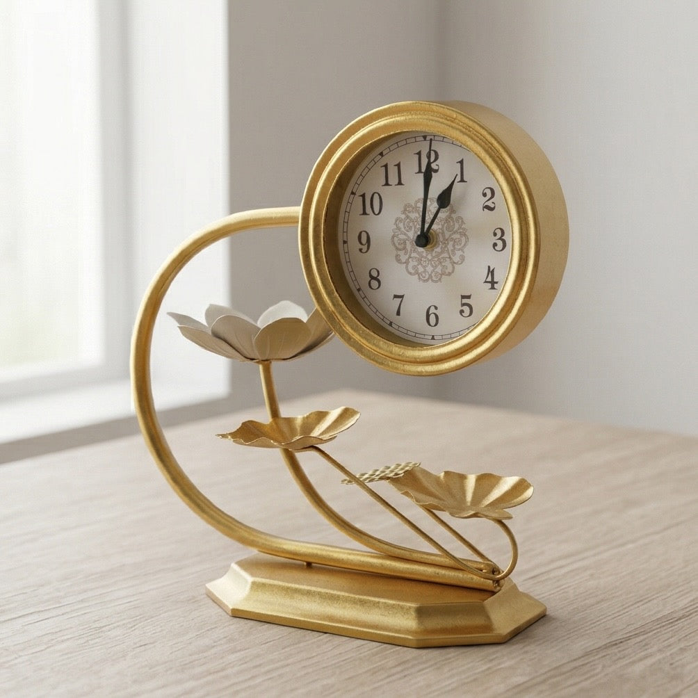 Golden Bloom Clock