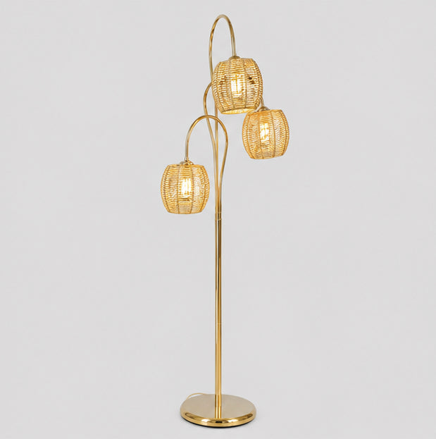 Woven Lantern Floor Lamp