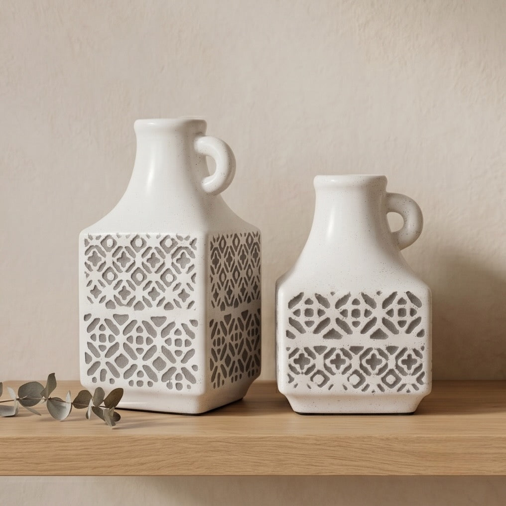 Soft Geometry Vase Set