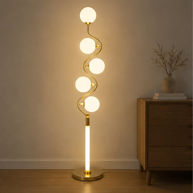 Golden Helix Floor Lamp