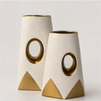 Golden Ivory Vase Set