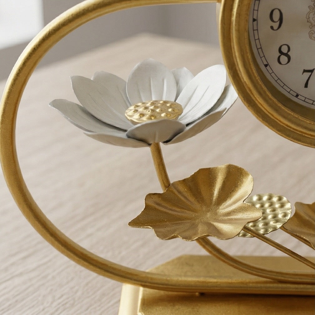 Golden Bloom Clock