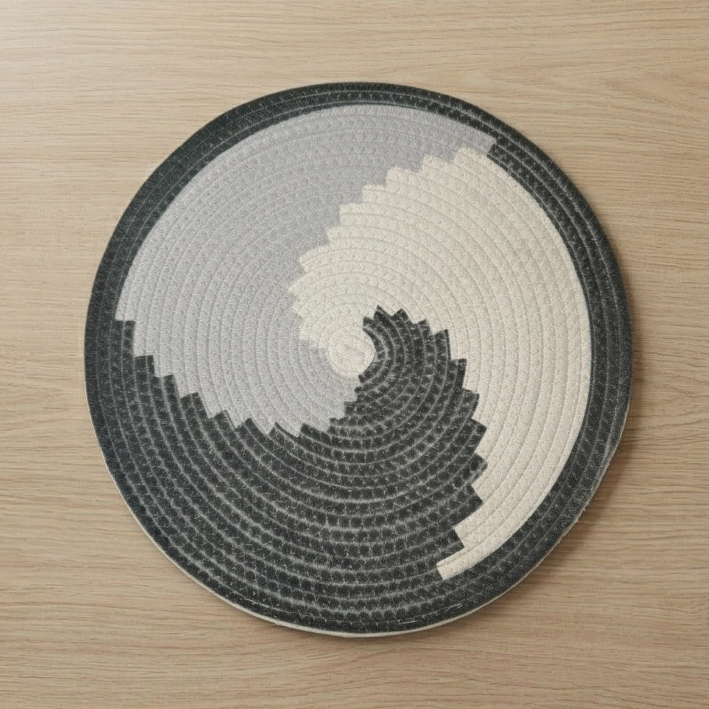 Graphite Swirl Placemat (5 Pcs)
