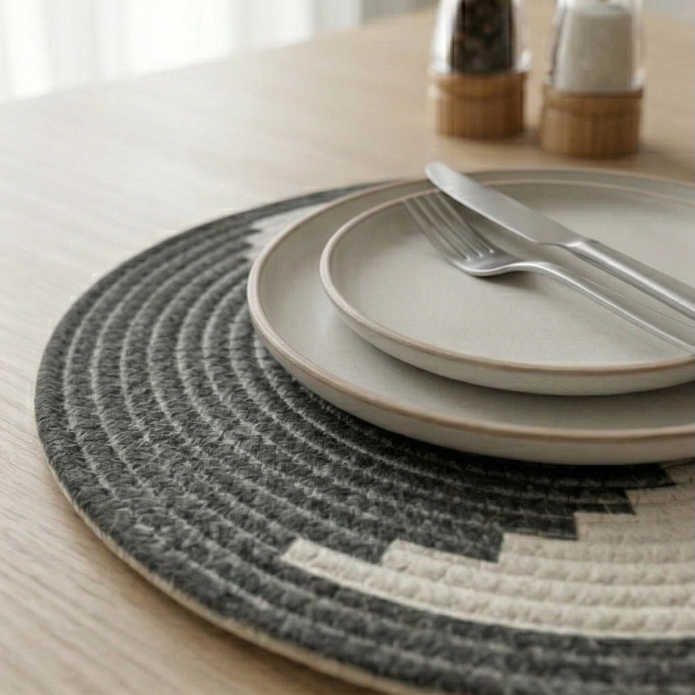 Graphite Swirl Placemat (5 Pcs)