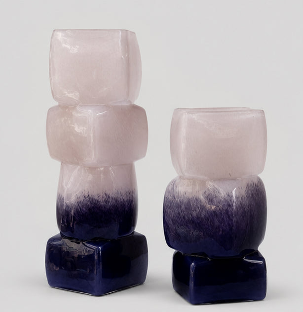 Indigo Mosaic Vase Set