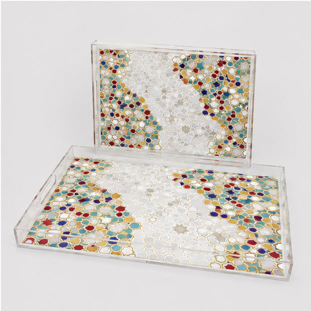 Mosaic Acrylic Tray Set