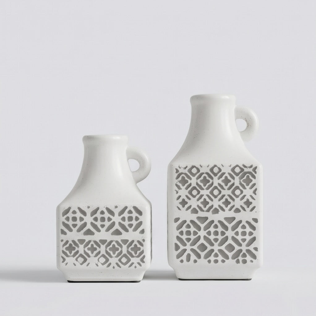 Soft Geometry Vase Set