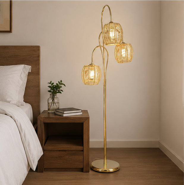 Woven Lantern Floor Lamp