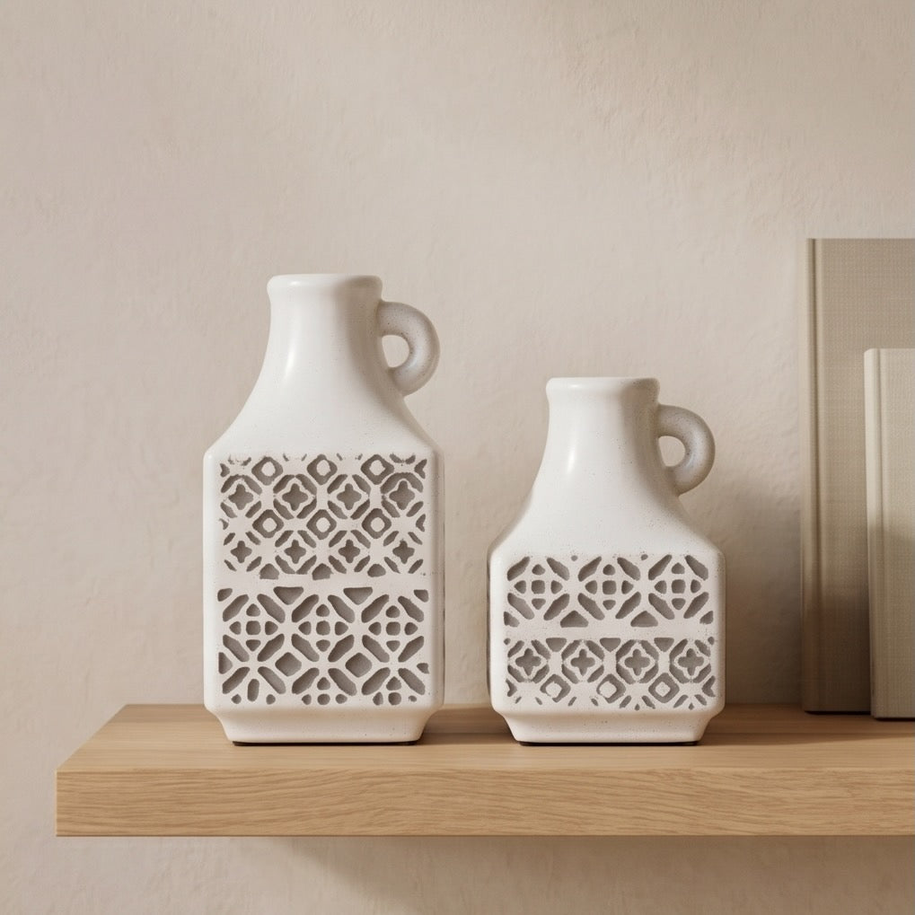 Soft Geometry Vase Set