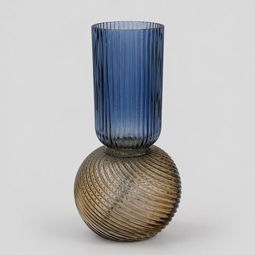 Blue Ember Vase