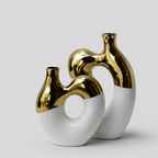 Golden Embrace Vase Set