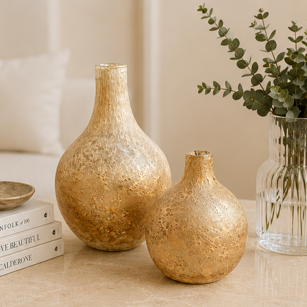 Gilded Aura Vase Set