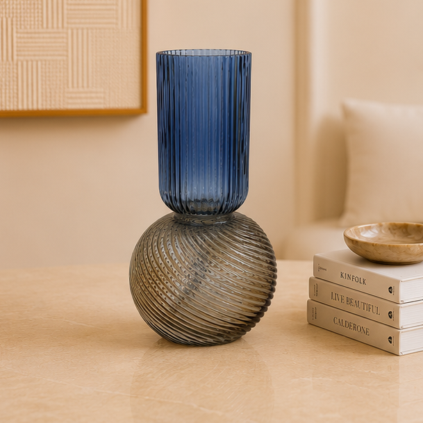Blue Ember Vase