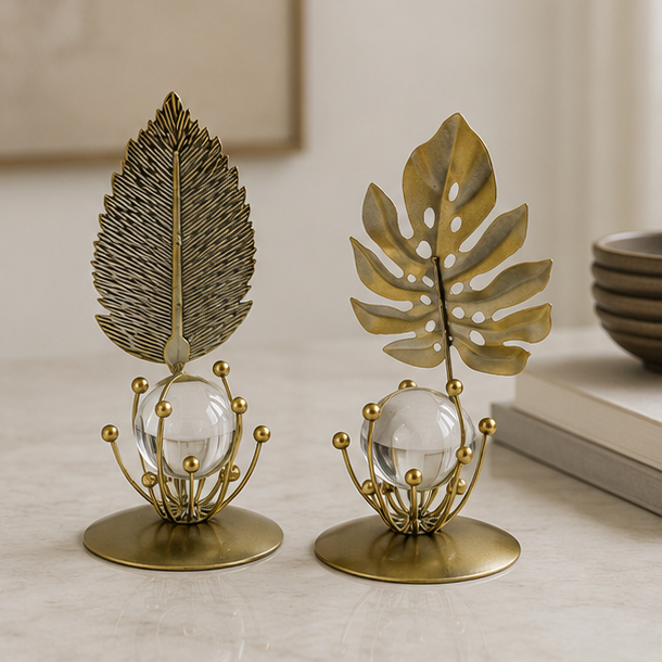 Tropical Leaf Sculpture Set